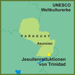 Das UNESCO Welterbe: Die Jesuitenreduktionen La Santisima Trinidad de Parana und Jesus de Tavarangüe Jesuitenreduktionen bei Trinidad. UNESCO Weltkulturerbe